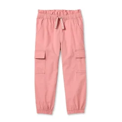 Okie Dokie Toddler & Little Girls Drawstring Waist Cuffed Loose Fit Jogger Pant