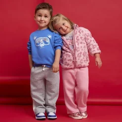 Okie Dokie Toddler & Little Girls Wide Leg Regular Fit Fleece Pull-On Pant