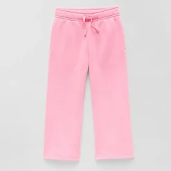 Okie Dokie Toddler & Little Girls Wide Leg Regular Fit Fleece Pull-On Pant