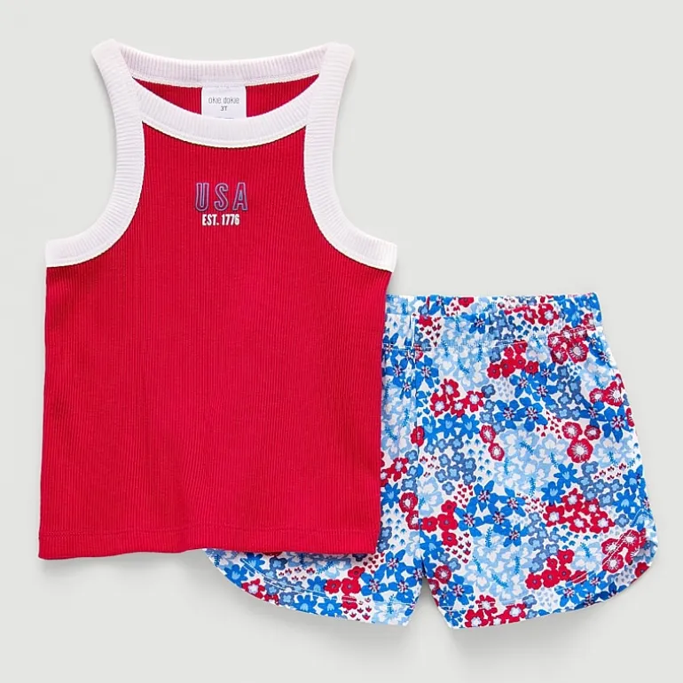 Okie Dokie Toddler & Little Girls 2-pc. Short Set