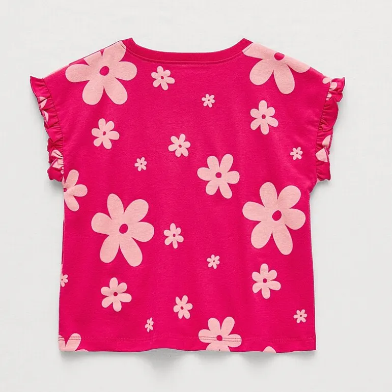 Okie Dokie Toddler & Little Girls Crew Neck Sleeveless Regular Fit Graphic T-Shirt