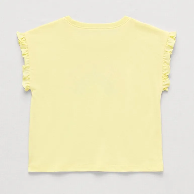 Okie Dokie Toddler & Little Girls Crew Neck Sleeveless Regular Fit Graphic T-Shirt
