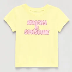 Okie Dokie Toddler & Little Girls Round Neck Short Sleeve Regular Fit Graphic T-Shirt