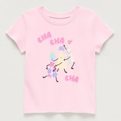 Okie Dokie Toddler & Little Girls Round Neck Short Sleeve Regular Fit Graphic T-Shirt