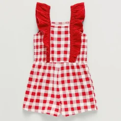 Okie Dokie Toddler & Little Girls Sleeveless Gingham Romper