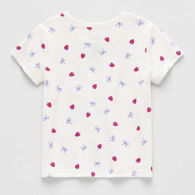Okie Dokie Toddler & Little Girls Round Neck Short Sleeve Regular Fit Graphic T-Shirt