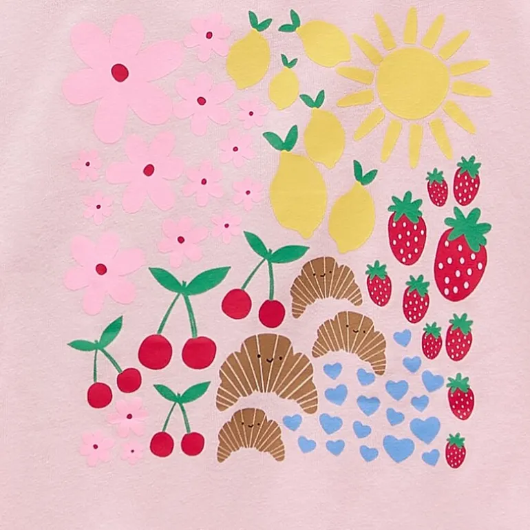 Okie Dokie Toddler & Little Girls Round Neck Short Sleeve Relaxed Fit 2-pc. Graphic T-Shirt