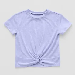Okie Dokie Toddler & Little Girls Round Neck Short Sleeve T-Shirt