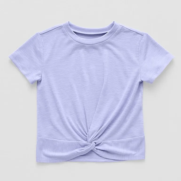 Okie Dokie Toddler & Little Girls Round Neck Short Sleeve T-Shirt