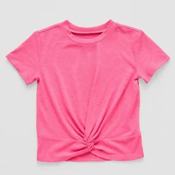 Okie Dokie Toddler & Little Girls Round Neck Short Sleeve T-Shirt