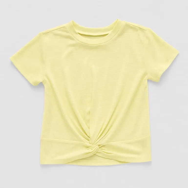 Okie Dokie Toddler & Little Girls Round Neck Short Sleeve T-Shirt