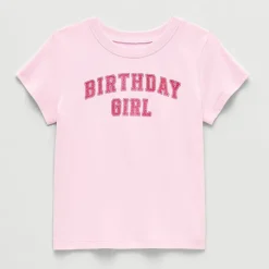 Okie Dokie Toddler & Little Girls Round Neck Short Sleeve Regular Fit Graphic T-Shirt