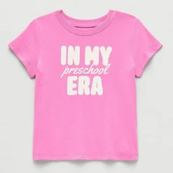 Okie Dokie Toddler & Little Girls Round Neck Short Sleeve Regular Fit Graphic T-Shirt