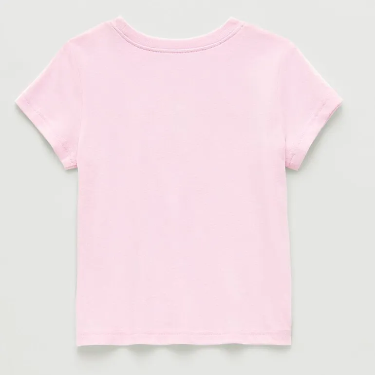 Okie Dokie Toddler & Little Girls Round Neck Short Sleeve Regular Fit Graphic T-Shirt