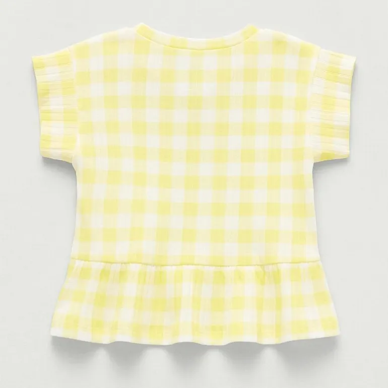 Okie Dokie Toddler & Little Girls Round Neck Short Sleeve Peplum Top