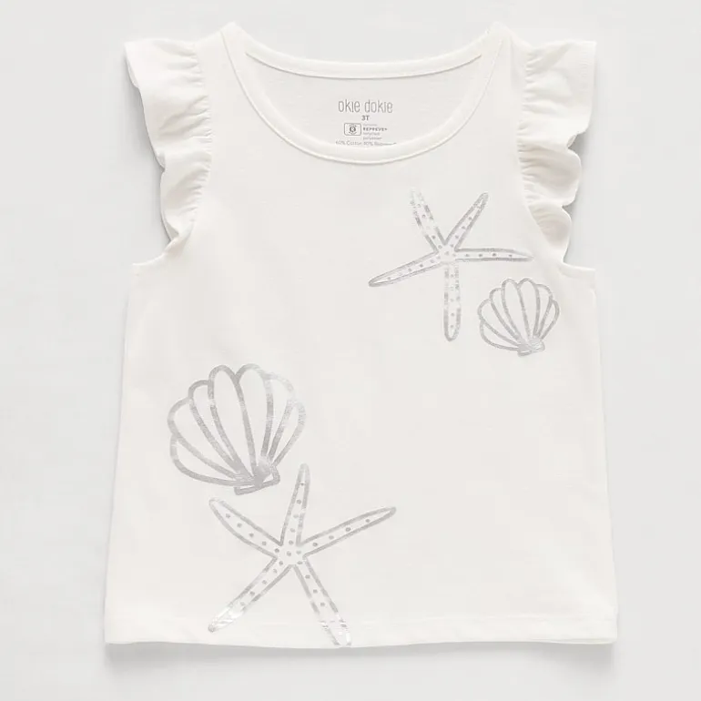 Okie Dokie Toddler & Little Girls Round Neck Sleeveless Tank Top