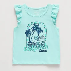 Okie Dokie Toddler & Little Girls Round Neck Sleeveless Tank Top