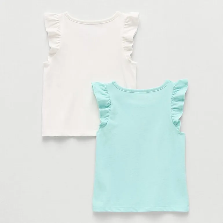 Okie Dokie Toddler & Little Girls Round Neck Sleeveless 2-pc. Tank Top
