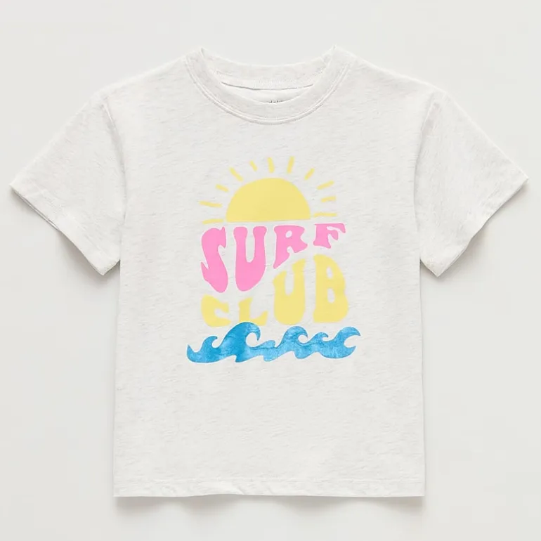 Okie Dokie Toddler & Little Girls Crew Neck Short Sleeve Relaxed Fit Graphic T-Shirt