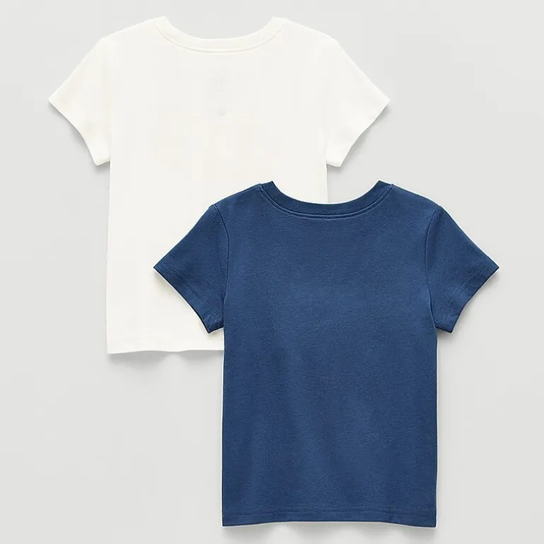 Okie Dokie Toddler & Little Girls Round Neck Short Sleeve Regular Fit 2-pc. Graphic T-Shirt