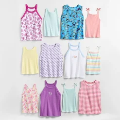 Okie Dokie Toddler & Little Girls Crew Neck Sleeveless Tank Top