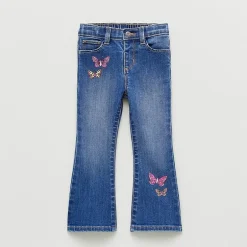 Okie Dokie Toddler & Little Girls Adjustable Waist Stretch Fabric Flare Leg Jean