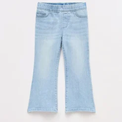 Okie Dokie Toddler & Little Girls Adjustable Waist Stretch Fabric Flare Leg Jean