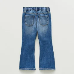Okie Dokie Toddler & Little Girls Adjustable Waist Stretch Fabric Flare Leg Jean