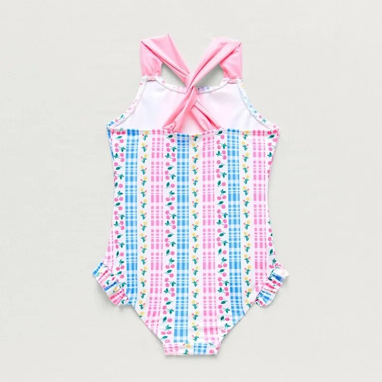 Okie Dokie Toddler & Little Girls Striped Sleeveless One Piece Swimsuit