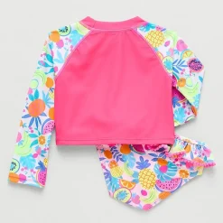 Okie Dokie Toddler & Little Girls Floral 2-pc. Rash Guard Set