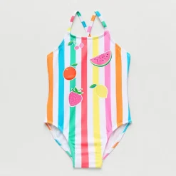 Okie Dokie Toddler & Little Girls Striped Sleeveless One Piece Swimsuit