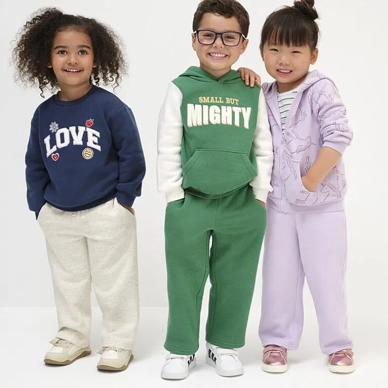 Okie Dokie Toddler & Little Unisex Wide Leg Regular Fit Fleece Pull-On Pant