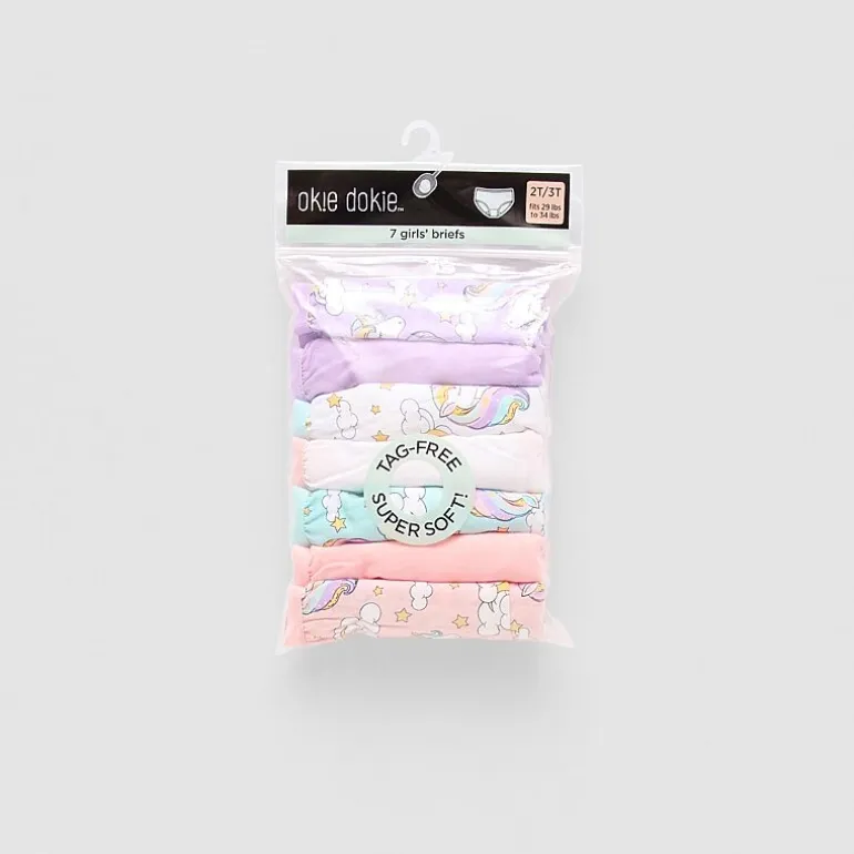 Okie Dokie Toddler 7 Pack Girls Brief Panty 351210