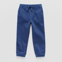 Okie Dokie Twill Tough Cotton Toddler & Little Boys Drawstring Waist Cinched Regular Fit Jogger Pant