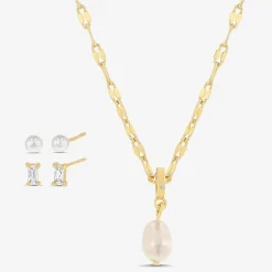 olivia and jackson Womens Cubic Zirconia Round 3-pc. Jewelry Set with Travel Case