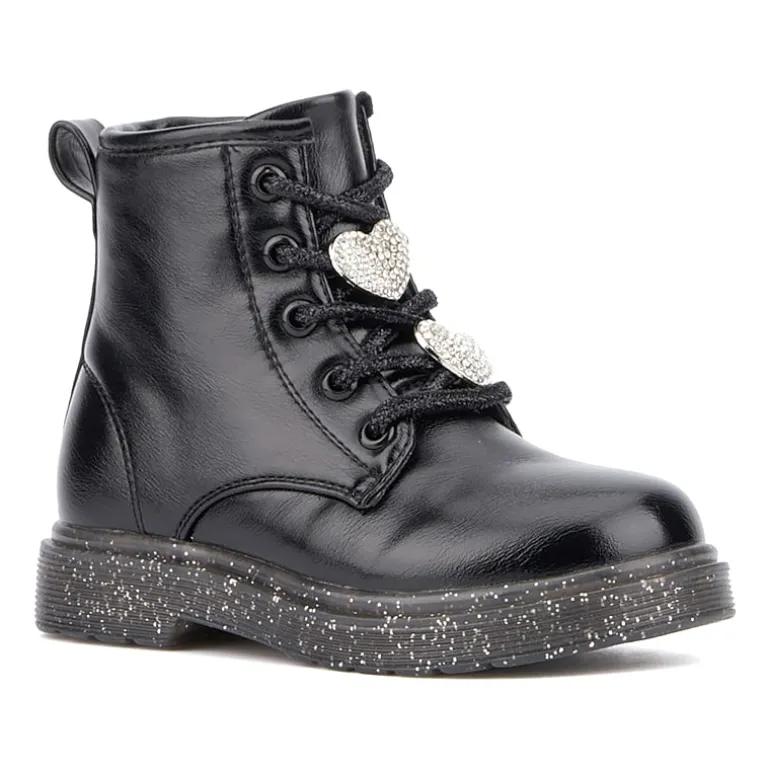 Olivia Miller Toddler Girls Space Case Flat Heel Lace Up Boots