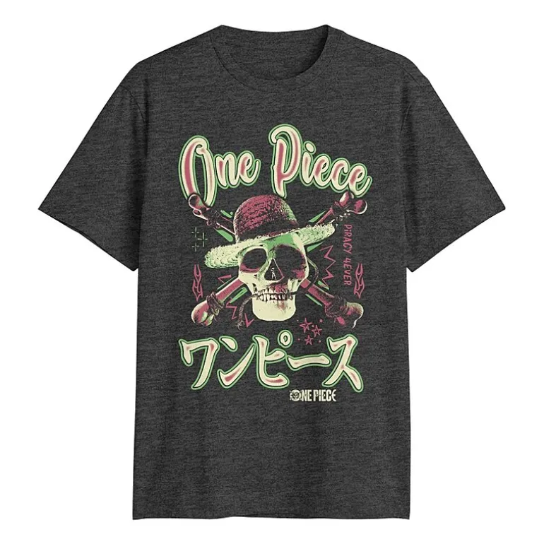 One Piece Mens Crew Neck Short Sleeve Classic Fit Big and Tall Graphic T-Shirt