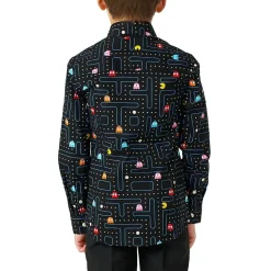 Opposuits Little Boys Spread Collar Long Sleeve Pacman Dress Shirt
