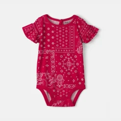 Oshkosh Baby Girls Round Neck Short Sleeve Bodysuit