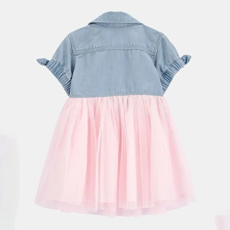 Oshkosh Baby Girls Short Sleeve Fitted A-Line Dress