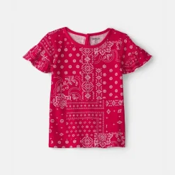 Oshkosh Toddler Girls Round Neck Short Sleeve T-Shirt
