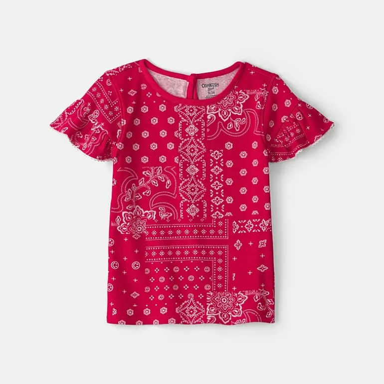 Oshkosh Toddler Girls Round Neck Short Sleeve T-Shirt