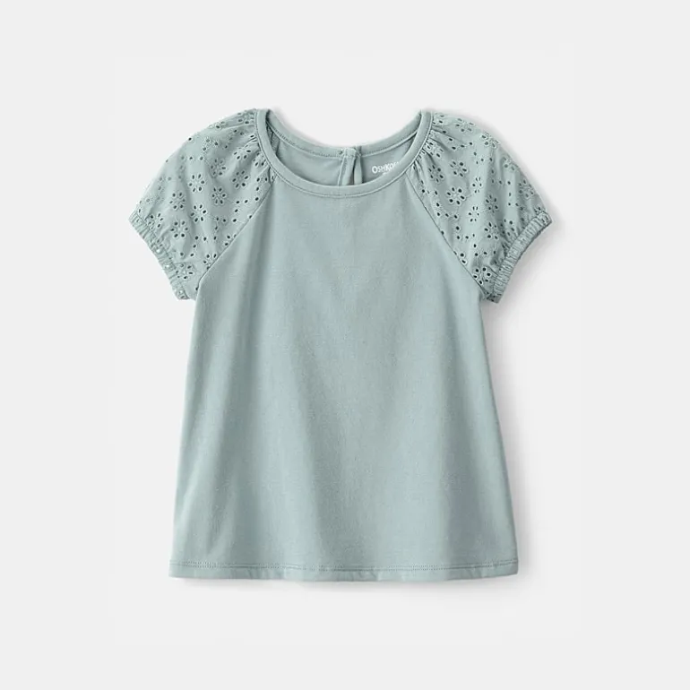 Oshkosh Toddler Girls Round Neck Short Sleeve T-Shirt