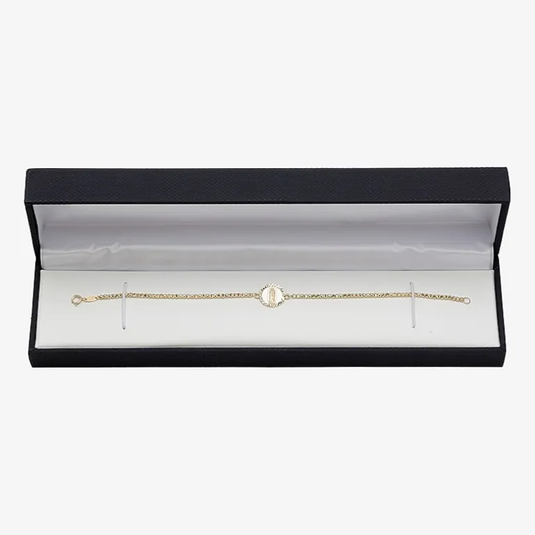 Our Lady Of Guadalupe Womens 14K Gold Charm Bracelet