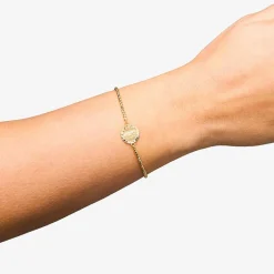 Our Lady Of Guadalupe Womens 14K Gold Charm Bracelet