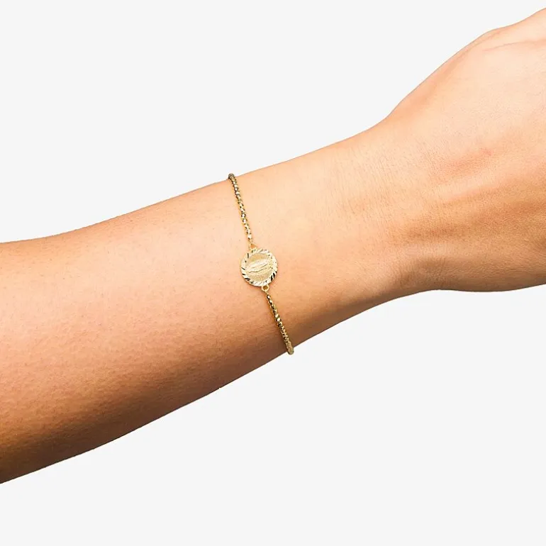 Our Lady Of Guadalupe Womens 14K Gold Charm Bracelet