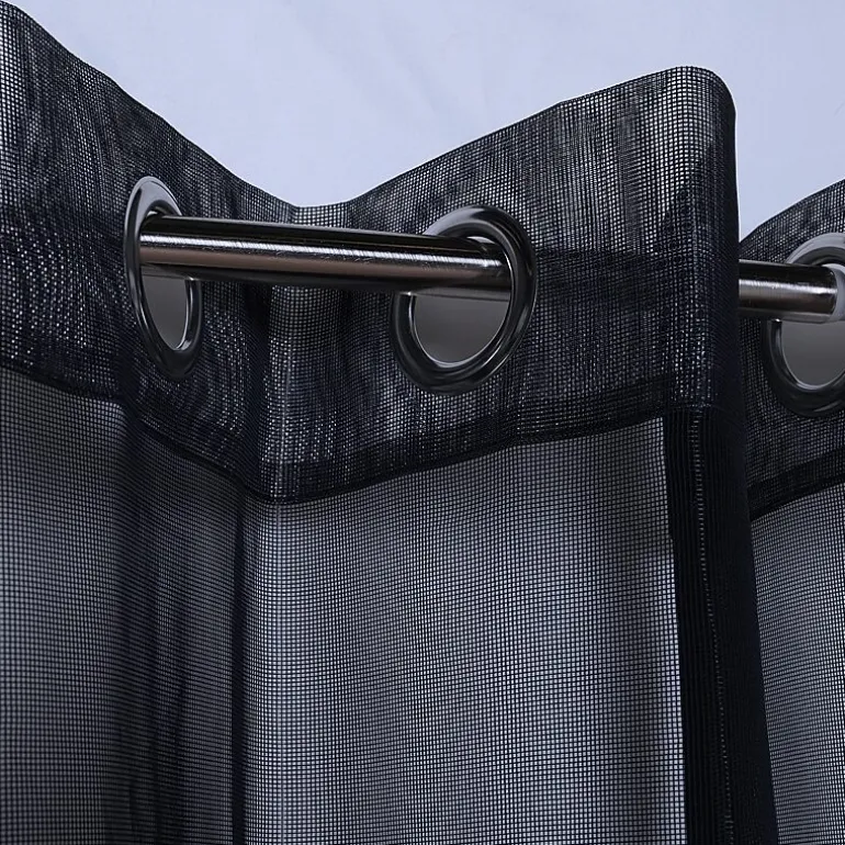Outdoor Decor No Se'Em Grommet Top Sheer Single Outdoor Curtain Panel