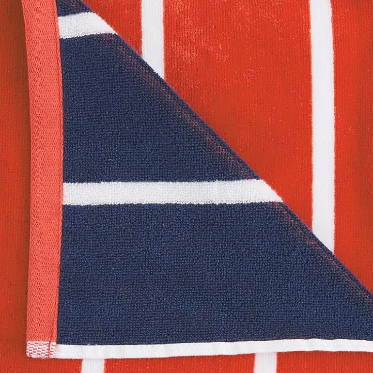 Outdoor Oasis Cabana Stripe Reversible Beach Towel