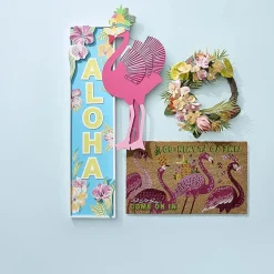 Outdoor Oasis Flamingo Porch Sign