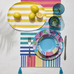 Outdoor Oasis Multistripe 3-pc. Serving Tray